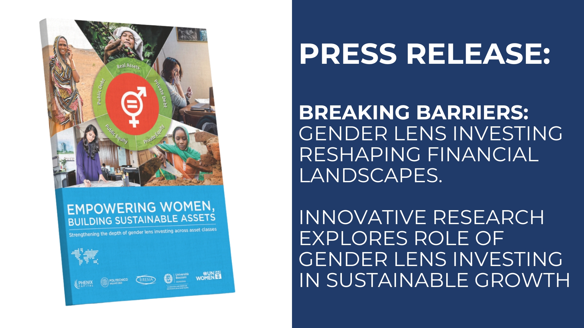 PRESS RELEASE: Breaking Barriers: Gender Lens Investing Reshaping Financial Landscapes. Innovative research explores role of gender lens investing in sustainable growth