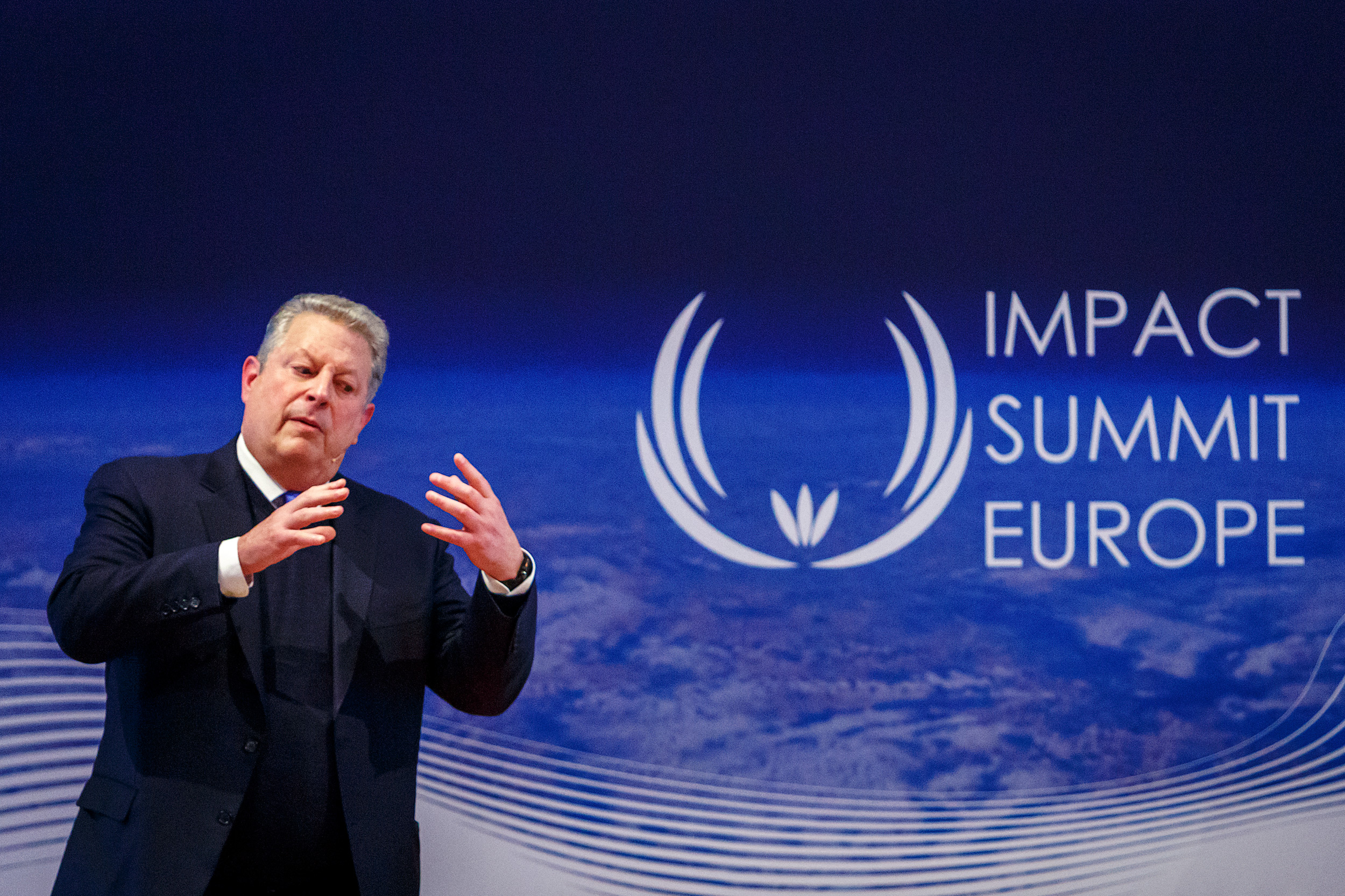 Al Gore during Impact Summit Europe 2017