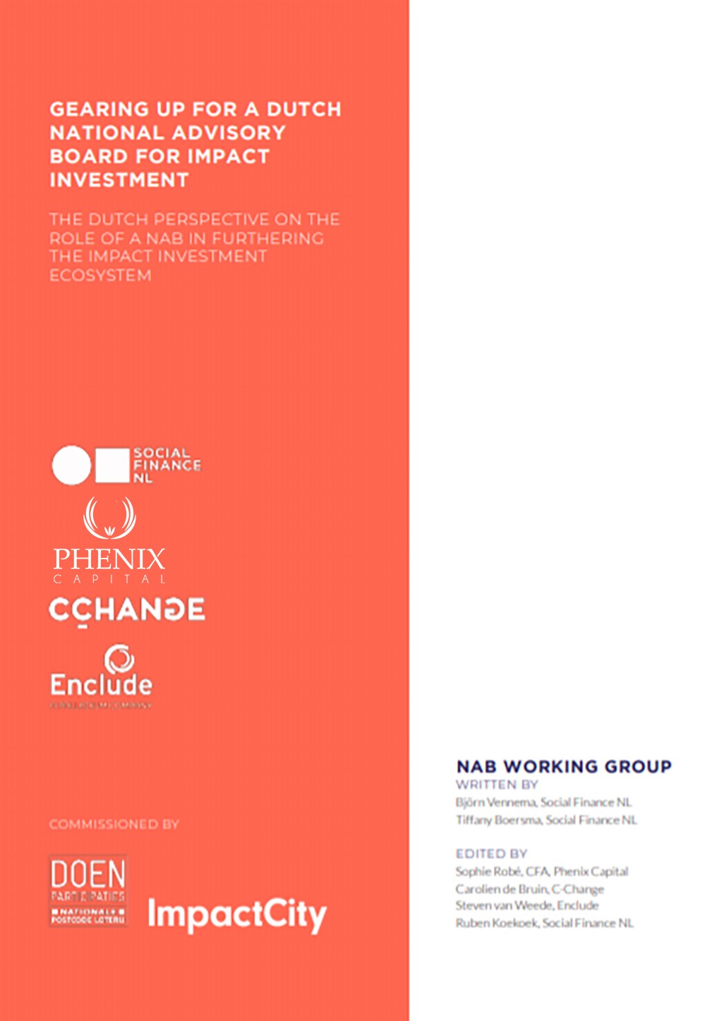 Dutch National Advisory Board report for impact investing