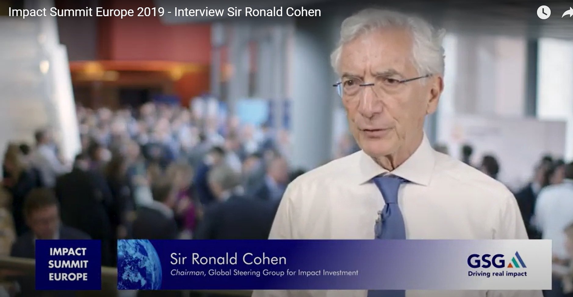Sir Ronald Cohen I Global Steering Group for Impact Investment